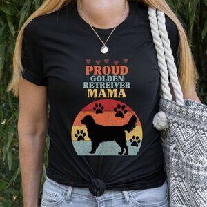Proud Golden Retriever Mom Dog Lover Cute Pet Graphic Unisex Style T-Shirt 181